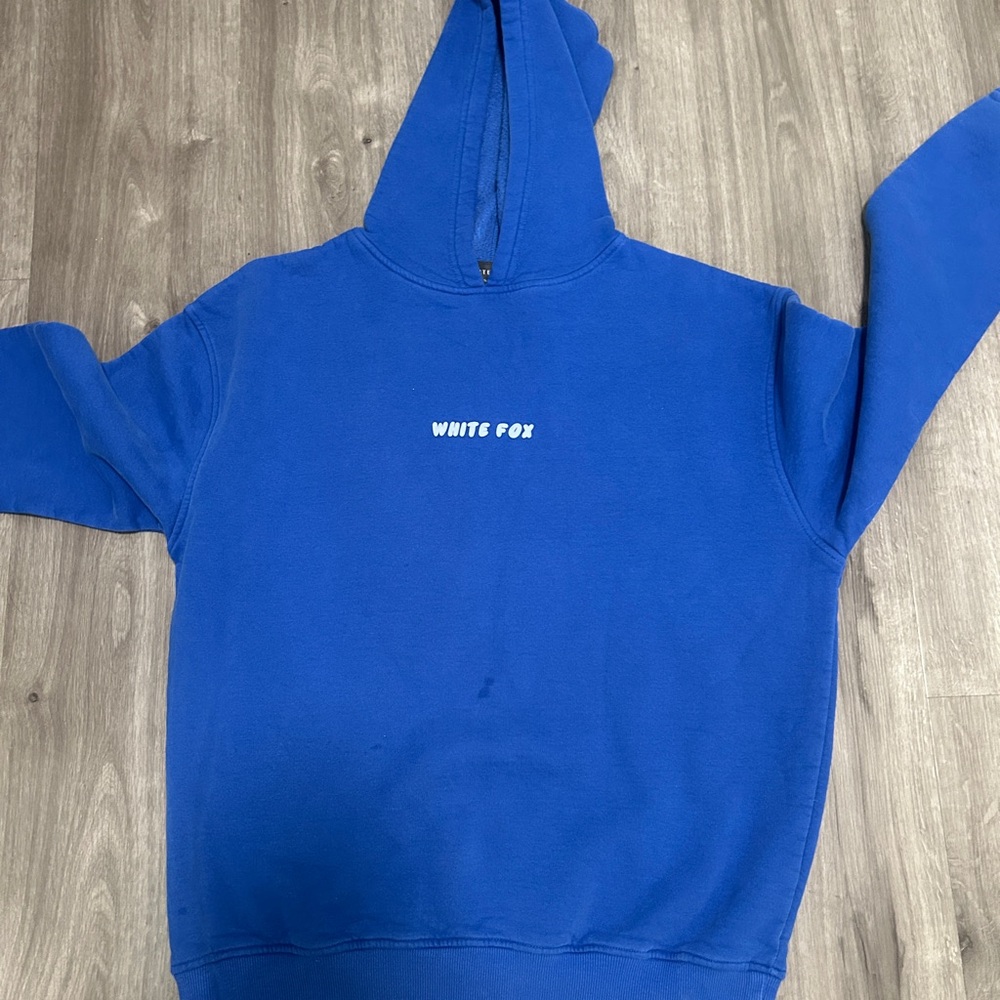 White Fox Blue Sweatshirt